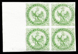 ** N°2, Aigle, 5c Vert En Bloc De 4 (1ex*), Bord De Feuille Latéral, TTB   Qualité: ** - Eagle And Crown