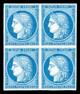 ** N°23, 25c Bleu En Bloc De Quatre, FRAÎCHEUR POSTALE, SUP (certificat)    Qualité: ** - Aquila Imperiale