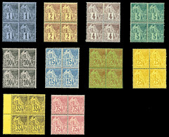 ** N°46/58, Série Alphée Dubois En Bloc De Quatre (sf N°54/55, 57), 2ex*, Fraîcheur Postale, SUP (certificat)   Qualité: - Aquila Imperiale