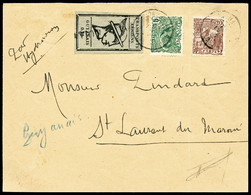 O Poste Aérienne N°6A, T.A.G, 75c Noir Sur Gris Sur Lettre De Cayenne Pout St Laurent Du Maroni. R.R. SUPERBE (signé Cal - Gebraucht