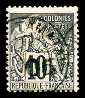 O N°1, 05 Sur 10c Noir Sur Lilas. TB (signé Calves)   Qualité: O   Cote: 250 Euros - Used Stamps