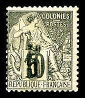 * N°6, 5 Sur 10c Noir Sur Lilas. TB (signé Brun)   Qualité: *   Cote: 350 Euros - Used Stamps