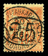 O N°27, 25c Sur 40c Rouge-orange. TTB (signé Brun/certificat)   Qualité: O   Cote: 1100 Euros - Used Stamps