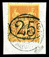 O N°27, 25c Sur 40c Rouge-orange Sur Son Support. TB (signé Calves/certificat)   Qualité: O   Cote: 1100 Euros - Used Stamps