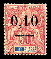 O N°60, 0,10 Sur 50c Rose, Tirage 150 Exemplaires. SUP. R.R. (signé Calves/Bernichon)   Qualité: O   Cote: 6400 Euros - Used Stamps