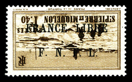 ** N°265A, 1f40 Brun Surcharge 'FRANCE LIBRE F.N.F.L' Renversée, Très Bon Centrage, Fraîcheur Postale (tirage 37 Ex). R. - Oblitérés