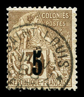 O N°2a, 5c Sur 30c Brun Type II, Jolie Pièce, Rare (signé Calves/certificat)   Qualité: O   Cote: 550 Euros - Usati