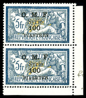 ** N°43a, 'PIASRTES' Tenant à Normal* En Paire Coin De Feuille, Fraîcheur Postale (tirage 50 Exemplaires). SUPERBE. R.R. - Gebraucht