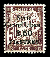 ** Taxe N°20a, Erreur, 2.50 Au Lieu De 3 Pi. SUP   Qualité: **   Cote: 260 Euros - Used Stamps