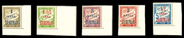(*) Taxe N°1/5, (Cote Maury), Série De 1897, Tirage Sur Bristol Avec Dentelure Figurée, Les 5 Valeurs Cdf, SUP (certific - Nuovi