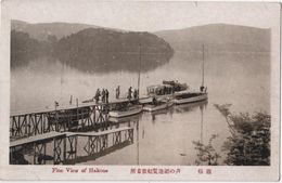 JAPAN  Japon Fine View Of Hakone Embarquadère Bateaux - Autres & Non Classés