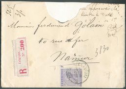 N°41 - 50 Centimes Violet Obl. Sc SCHAERBEEK (BRUX.) Sur Enveloppe Du 12 Sept. 1885 En Triple Port (32,5 Gr.) Vers Namur - 1883 Leopoldo II