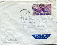 VIETNAM LETTRE PAR AVION DEPART DALAT 4-2-1956 VIET-NAM POUR LA FRANCE - Viêt-Nam