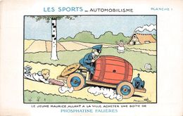 ¤¤   -   ILLUSTRATEUR  " Benjamin RABIER "  -  Les Sports  -  Automobilisme  -  Carte Publicitaire   -  ¤¤ - Rabier, B.