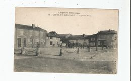 GIVRY EN ARGONNE (MARNE) 38 L'ARGONNE PITTORESQUE LA GRANDE PLACE (CAFE DE LA PLACE ET PETITE ANIMATION) - Givry En Argonne