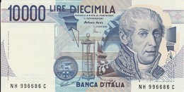 BANCONOTA 10000 MILA LIRE TIPO A. VOLTA SERIE (NH 996686 C) - ORIGINALE 100% - F.D.C. - LEGGI - 10.000 Lire