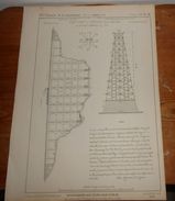 Plan  D'haut Pont De Portage. Etat De New York. 1855. - Obras Públicas