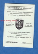 Carte Ancienne & Papier - Union Départementale Encourgament Au Devouement - 1977 - Aulnay Sous Bois - Documentos Históricos