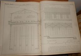 Plan Du Nouveau Système De Couverture En Zinc Cannelé. Gare De Strasbourg. 1855. - Publieke Werken