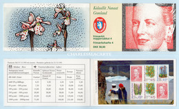 GREENLAND 1996  COMPLETE BOOKLET  ORCHIDS & QUEEN  FACIT H 4 - Postzegelboekjes