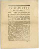 Revolution - Imprime 1792 - ROLAND DE LA PLATIERE, Jean-Marie (Thizy 1734 – Bourg-Beaudouin 1793 - Suicide) - Documents Historiques