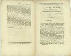 Revolution - Imprime 1792 - ROLAND DE LA PLATIERE, Jean-Marie (Thizy 1734 – Bourg-Beaudouin 1793 - Suicide) - Documents Historiques