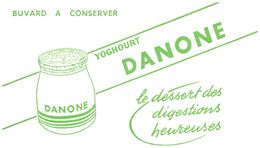 Y D/Buvard  Yoghourt Danone  (Format 21 X 12.5)(N= 1) - Produits Laitiers