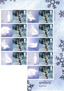 Great Britain 2003 Ice Sculptures By Andy Goldsworthy, Icespiral Mi 2164 In Part Of Smilers Sheet, 9 Pair MNH(**) - Ungebraucht