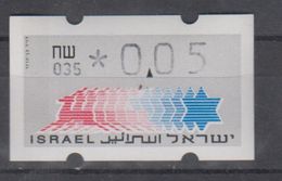 ISRAEL 1988 KLUSSENDORF ATM 0.05 SHEKELS NUMBER 035 - Franking Labels
