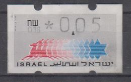 ISRAEL 1988 KLUSSENDORF ATM 0.05 SHEKELS NUMBER 018 - Franking Labels