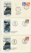 GREENLAND 1963-64 King Frederik IX Definitives On 5 FDCs. Michel 52-57 - FDC