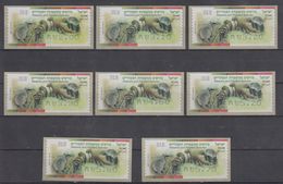 ISRAEL 2014 KLUSSENDORF ATM WEASELS AND RELATED SPECIES FULL SET OF 8 STAMPS NUMBER 018 - Frankeervignetten (Frama)