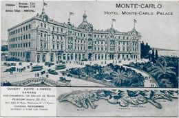 CPA Monaco Monte Carlo Hôtel Palace Circulé - Monte-Carlo