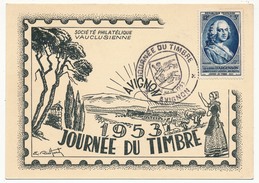 FRANCE - Carte Locale Journée Du Timbre 1953 - AVIGNON - Timbre D'Argenson - Tag Der Briefmarke