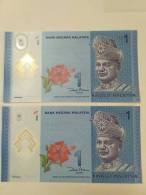 Monnaie  MALAYSIE  Malaysia One Ringgit Running Number RM 1 2011 2012  Polymer Banknote P 51 New Design UNC - Malaysia