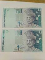 Monnaie  MALAYSIE  Malaysia Paper Bank Note  Running Number Satu Ringgit RM 1 1998 Banknote P 39b UNC - Malasia