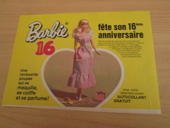 16e ANNIVERSAIRE DE LA  POUPEE BARBIE Pour  Collectionneurs ... PUBLICITE MATTEL Page De Revue Des Années 70 - Barbie