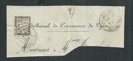 France. Taxe No 18 Sur Fragment De Lyon (Rhône) - 1859-1959 Covers & Documents