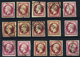 51 N° 17 A/17B 80c Carmin Et 80c Rose 15 Timbres TB Qualité:OBL Cote:.....  - Altri & Non Classificati