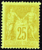 259 N° 92 25c Bistre Sur Jaune Qualité:* Cote:550  - Altri & Non Classificati