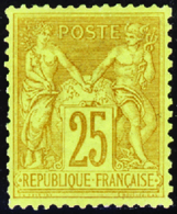 261 N° 92 25c Bistre Sur Jaune Qualité:* Cote:550  - Altri & Non Classificati