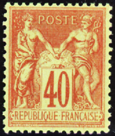 263 N° 94 40c Rouge-orange Qualité:* Cote:175  - Altri & Non Classificati