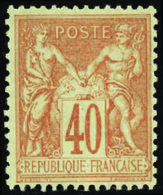 265 N° 94 A 40c Orange Pâle Qualité:* Cote:175  - Altri & Non Classificati