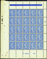 361 N° 132 25c Semeuse Lignée Panneau De 25 Timbres Qualité:** Cote:5625  - Altri & Non Classificati