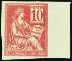 634 N° 112 C 10c Rouge Non Dentelé Bdf Qualité:(*) Cote:275  - Non Classificati