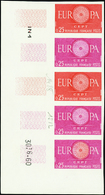 1509 N° 1266 0,25 Europa 1960 Bande De 5 Cdf Daté Qualité:** Cote:575  - Altri & Non Classificati