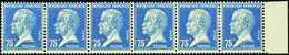 1820 N° 15 75c Pasteur Bande Horizontale De 6 Timbres Qualité:* Cote:2450  - Francobolli In Bobina