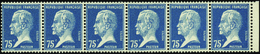 1821 N° 15 75c Pasteur Bande Horizontale De 6 Timbres Qualité:** Cote:2450  - Francobolli In Bobina