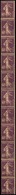 1824 N° 26 40c Semeuse Violet Bande Verticale De 11 Timbres (adh.) Qualité:* Cote:500  - Francobolli In Bobina