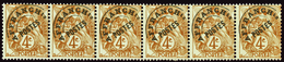 1835 N° 42 4c Blanc Bande Horizontale De 6 Timbres Qualité:** Cote:3000  - Francobolli In Bobina